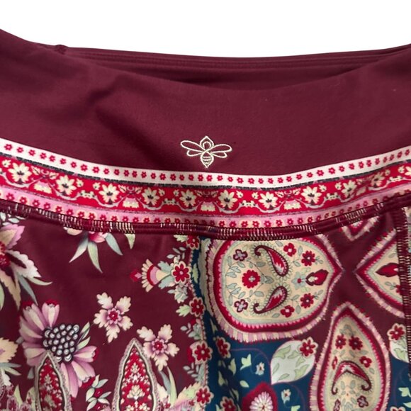 JOHNNY WAS Active Pickleball Tennis Patterned Burgundy Skort Size XS - Picture 8 of 8
